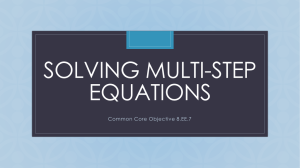 Solving multi-step equations (NO Solution and MANY Solutions)