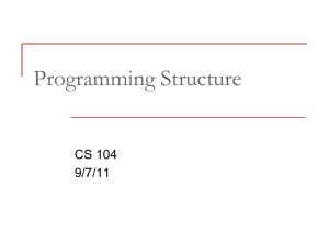 Programming Structure