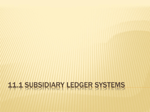 11.1 subsidiary ledgers