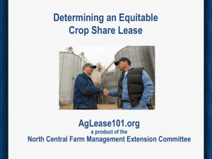 Crop Share Rental Arrangements For Your Farm
