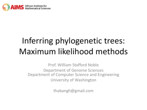Inferring phylogenetic trees