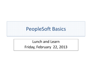 PeopleSoft Basics