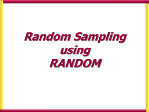 Generating random numbers Learn to use your