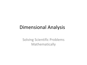 Dimensional Analysis - Magoffin County Schools