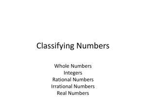 Classifying Numbers II PPT