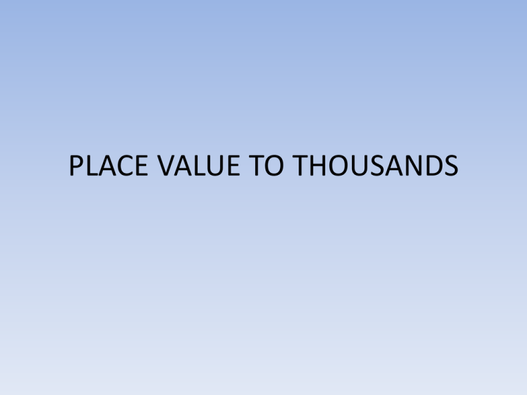 The Place Value Of 634