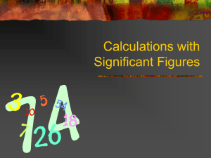 Significant Figures and Conversions