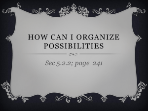 Sec 5.2.2 How Can I Organize Possibilities