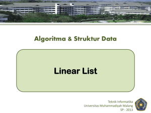 Array Linked List - Universitas Muhammadiyah Malang