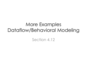 More Examples Dataflow/Behavioral Modeling