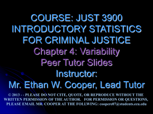 Chapter 1: Introduction to Statistics