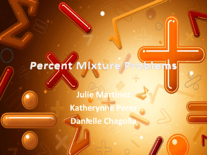 Percent Mixture Problems - Ms. Martinez Math Class Website
