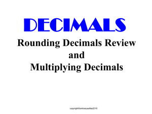 Multiplying Decimals