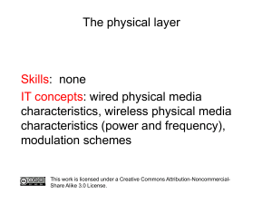 The physical layer of the TCP/IP protocol stack