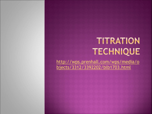 Titration Technique