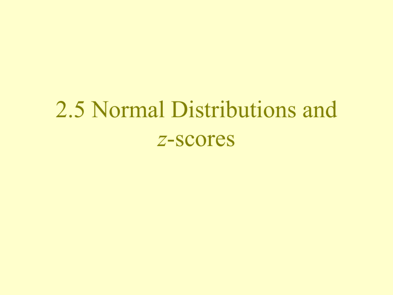 2 5 Z scores