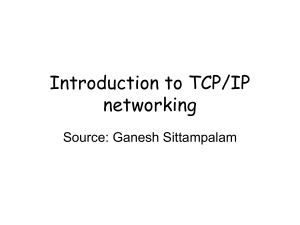 Introduction to TCP/IP networking