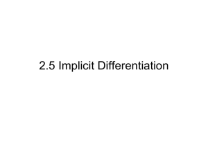 2.5 Implicit Differentiation notes