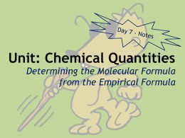 7 quantities problems practice chemical Molecular The Empirical 1 Worksheet percentage 1. and Formulas