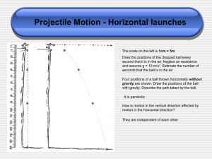 Projectile Motion - Horizontal Launch (PowerPoint)