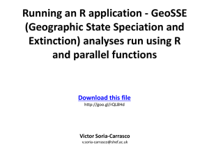 Geographic State Speciation and Extinction - Víctor Soria