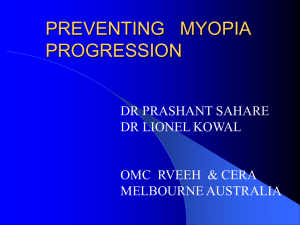 Progression of Myopia - The Private Eye Clinic