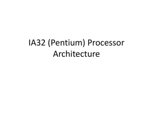 IA32 (Pentium) Processor Architecture