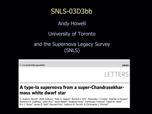 Andy Howell University of Toronto And the Supernova