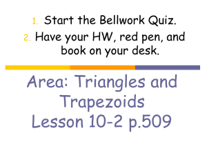 10-2 Area of triangles and trapezoids