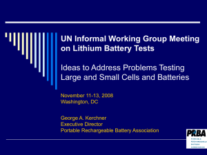 Portable Rechargeable Battery Association Presentation