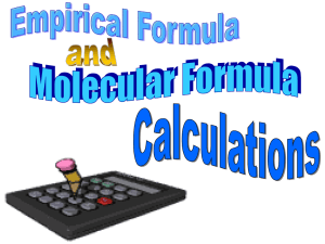 Empirical and Molecular Formula