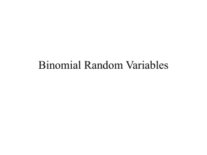 Binomial and Geometric Random Variables