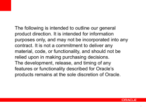 PPT, 550Kb - UK Oracle User Group