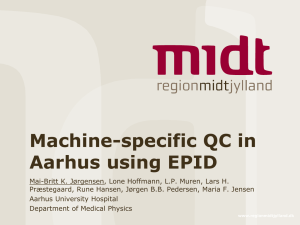 Machine-specific QC in Aarhus using EPID - Ra