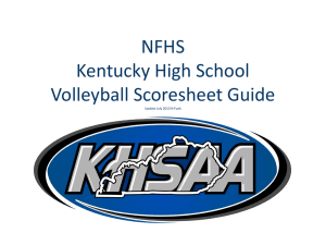 Volleyball Scoring Instructions Power Point