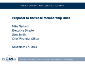 Membership Structure and Dues - National Contract Management