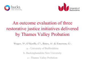 An outcome evaluation of three restorative justice initiatives