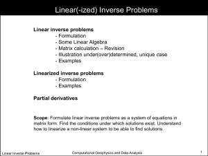 Linear inverse problems