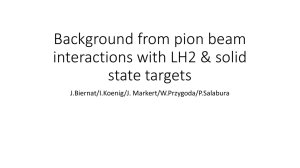 Background from pion beam interactions with LH2 pipes