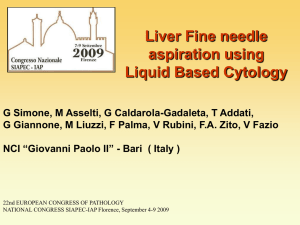 Liver Fine needle aspiration using Liquid Based Cytology G