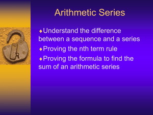 C1 Arithmetic series