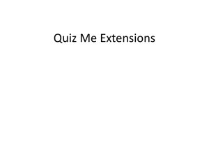 Quiz Me Extensions