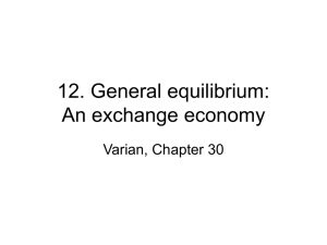 General equilibrium: An exchange economy