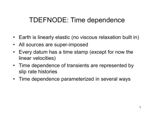 Time dependence