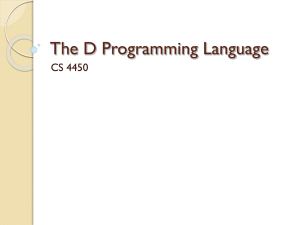 The D Programming Language