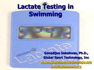 Lactate Testing in Swimming