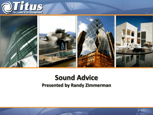 Sound Advice Presented by Randy Zimmerman