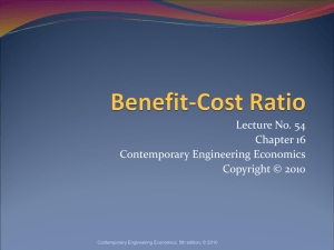 Benefit-Cost Ratios