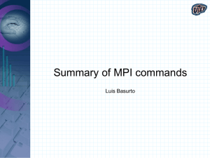 Summary of MPI commands