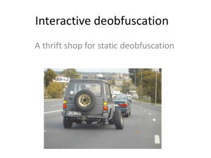 Interactive deobfuscation